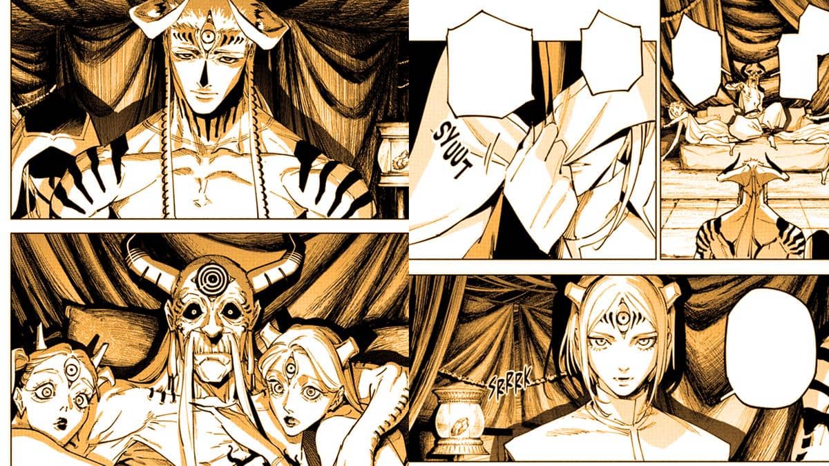 Dabura dan Spejo mengkonfrontasi kepala suku - Jujutsu Kaisen Modulo