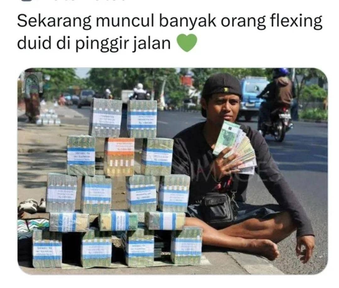 meme war tukar uang baru