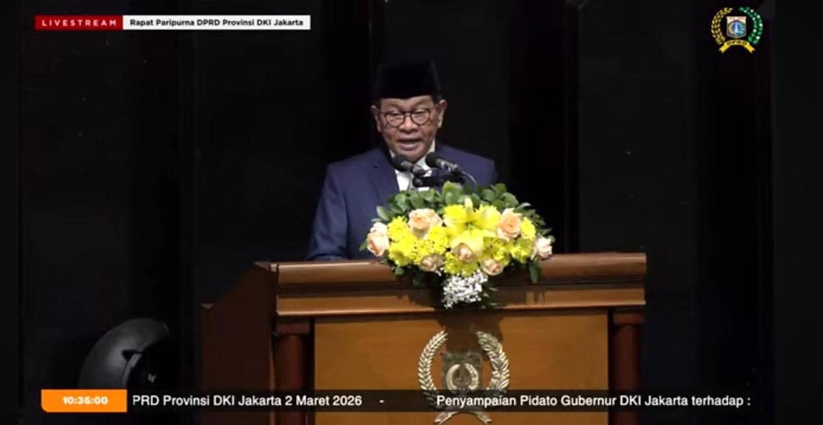 Gubernur DKI Jakarta Pramono Anung dalam Rapur Ranperda di DPRD DKI, Senin (2/3/2026). 