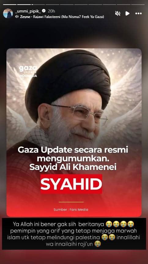 ucapan duka artis Indonesia untuk Ali Khamenei