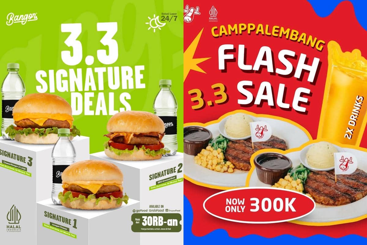 Promo Tanggal Kembar 3.3 Maret di Gerai Makanan dan Minuman