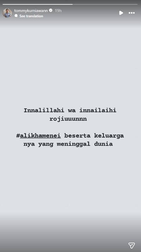 ucapan duka artis Indonesia untuk Ali Khamenei