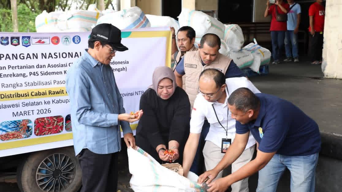  Tekan Lonjakan Harga, Lombok Tengah Datangkan 1 Ton Cabai dari Sulsel