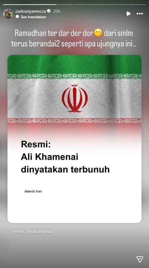 ucapan duka artis Indonesia untuk Ali Khamenei