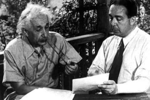 Potret Leo Szilard dengan Albert Einstein