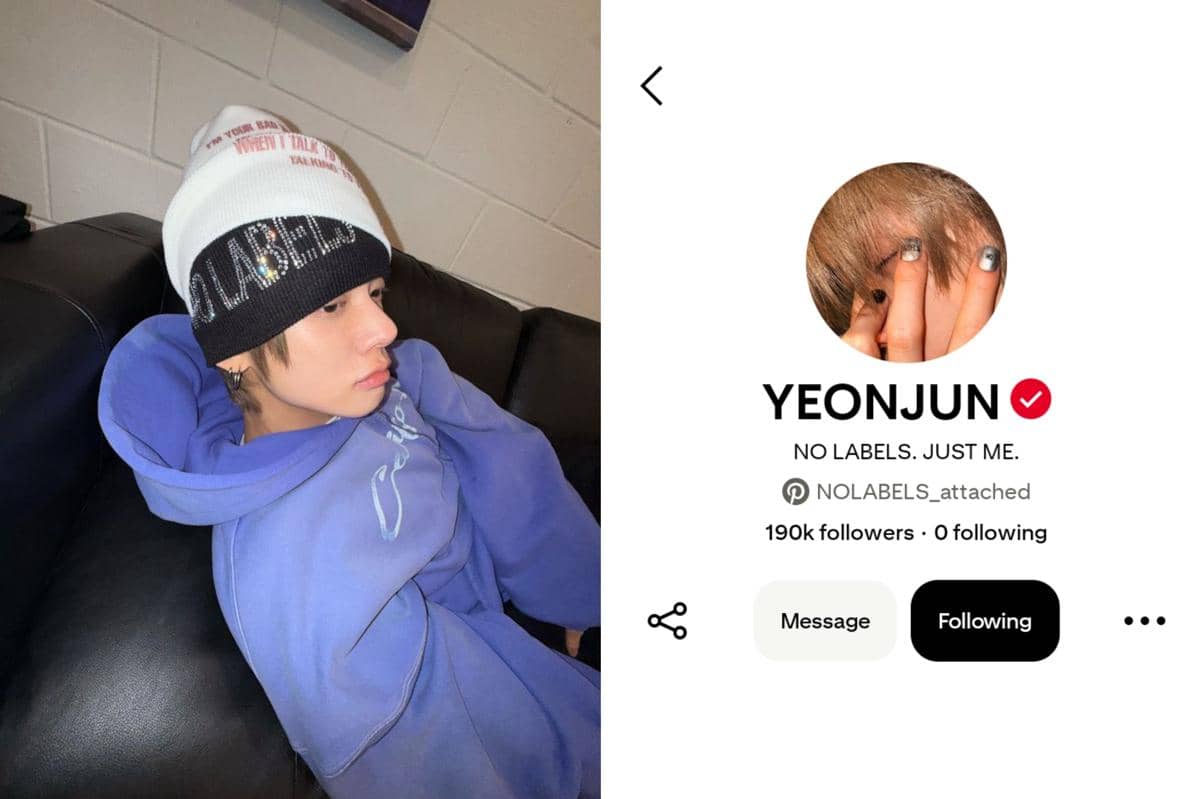 Yeonjun TXT dan akun Pinterest resminya