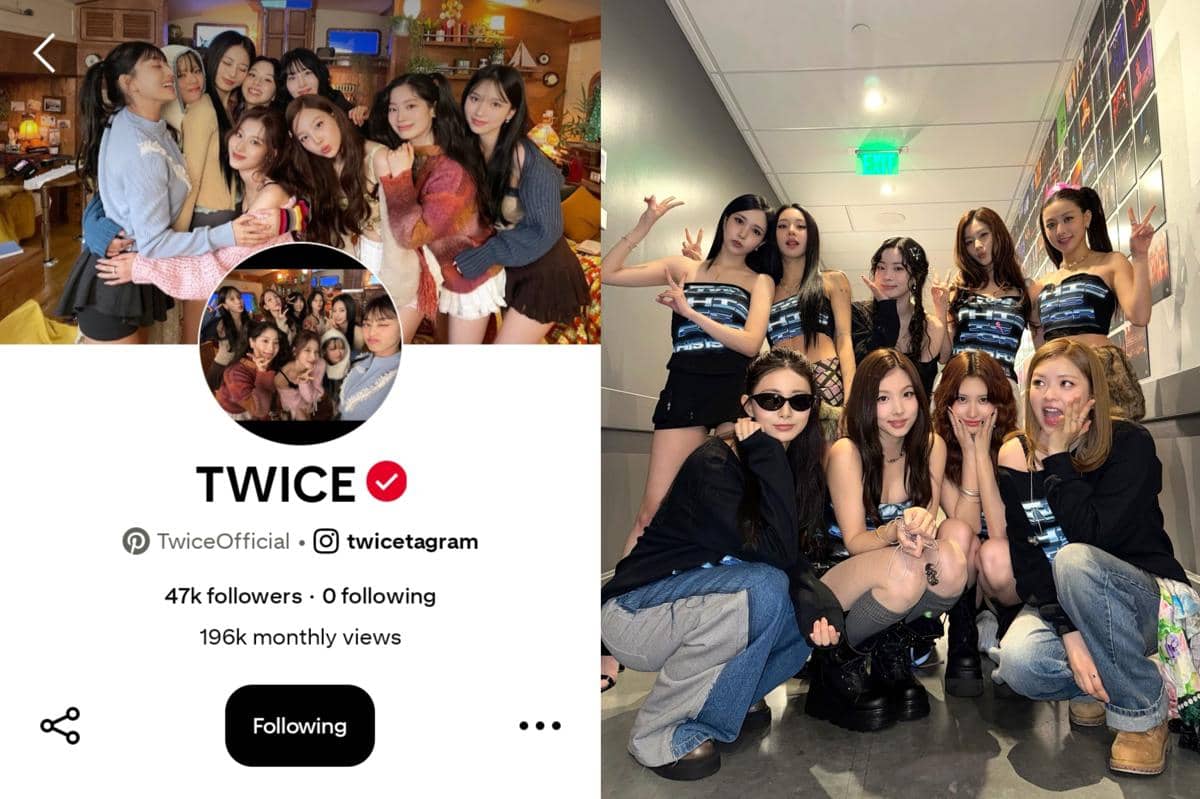 TWICE dan akun Pinterest resminya