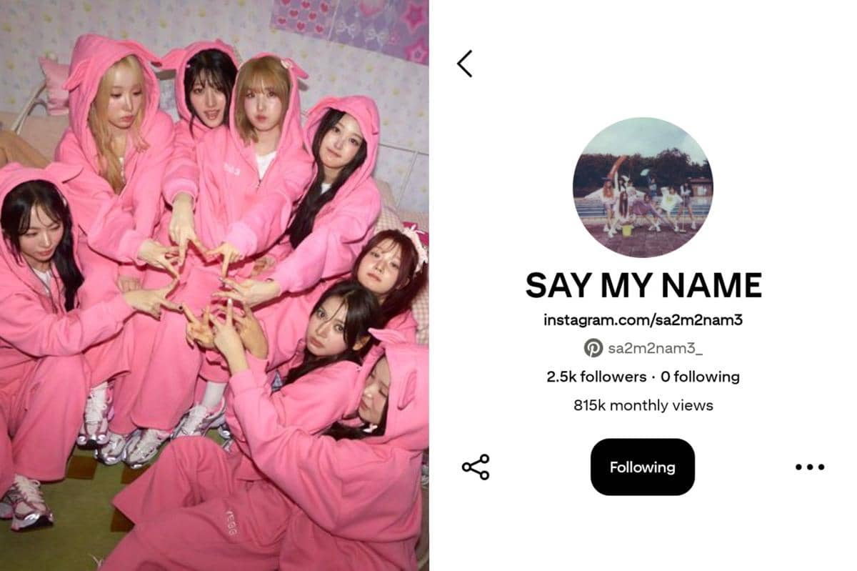 SAY MY NAME dan akun Pinterest resminya