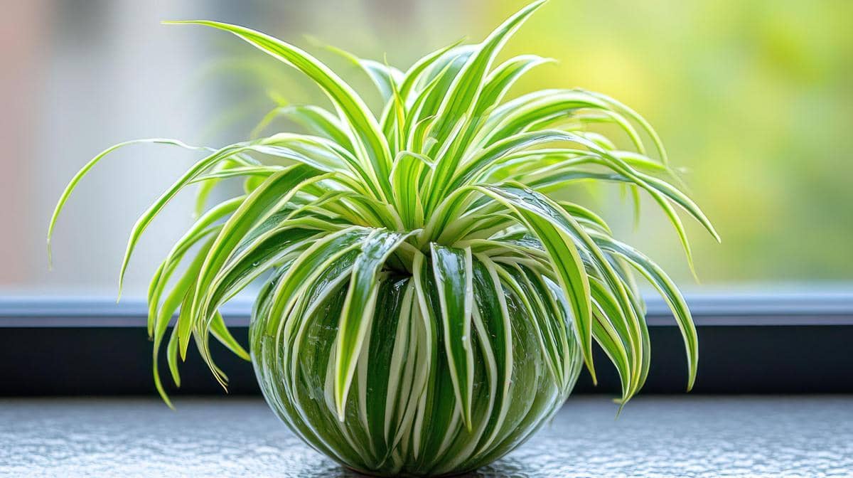 ilustrasi Spider plant (Chlorophytum Comosum)