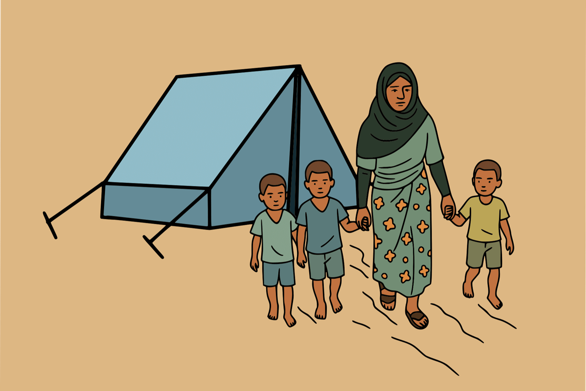 ilustrasi pengungsian