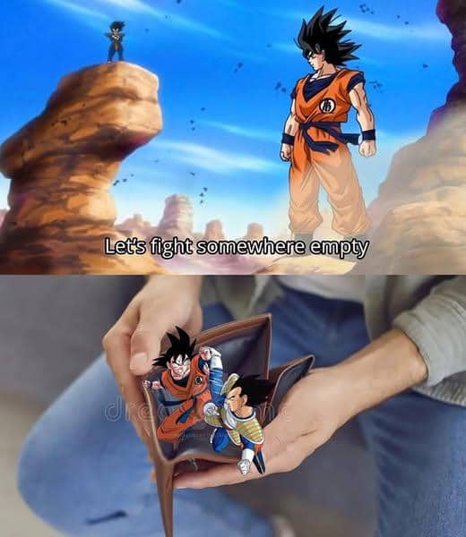 meme anime tentang dompet