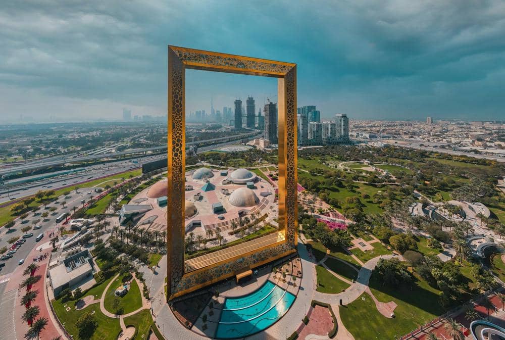ilustrasi pemandangan Kota Dubai di Uni Emirat Arab