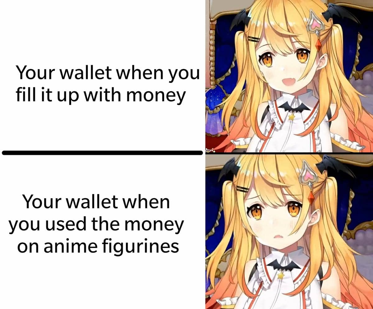 meme anime tentang dompet