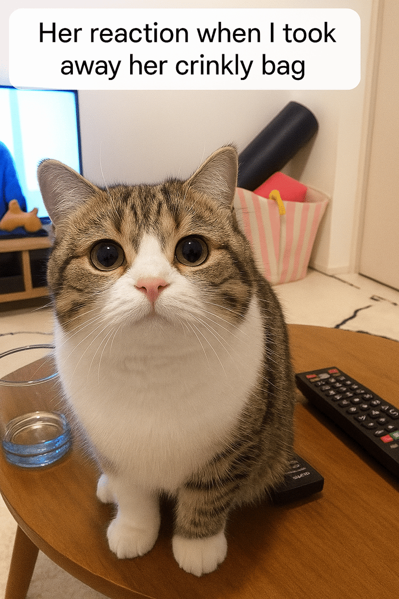 meme kucing tentang kantong belanja