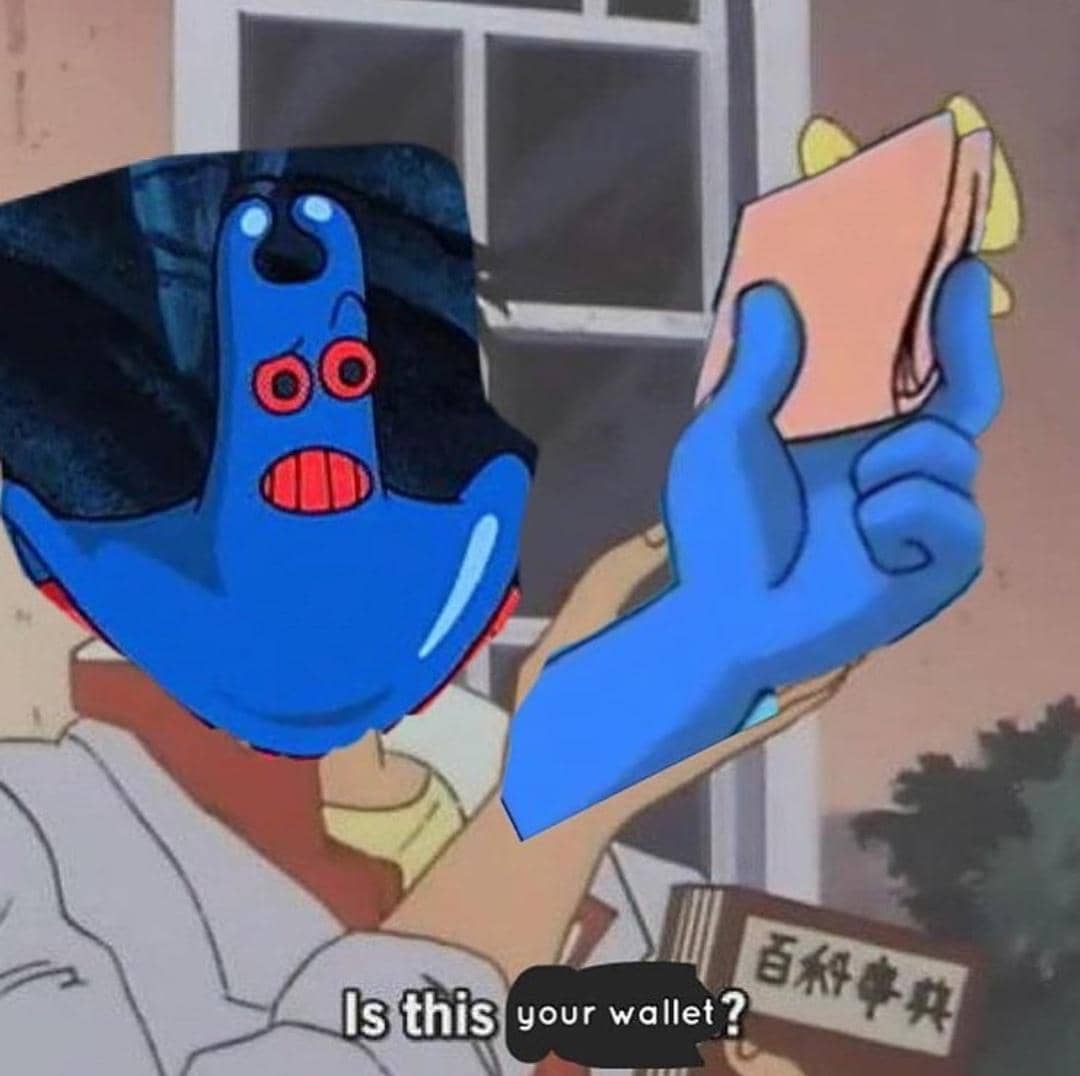 meme anime tentang dompet