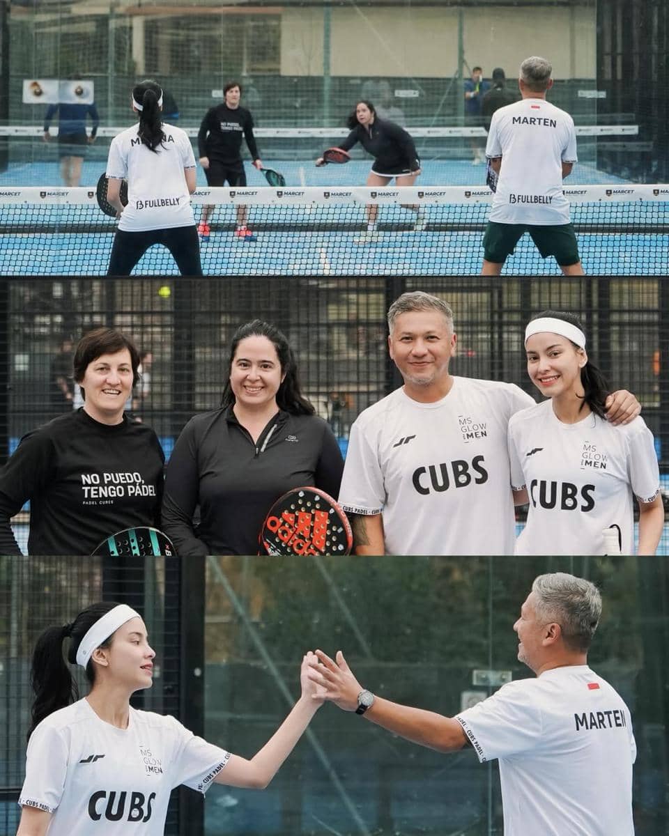 Gading Marten dan Medina main padel di Barcelona