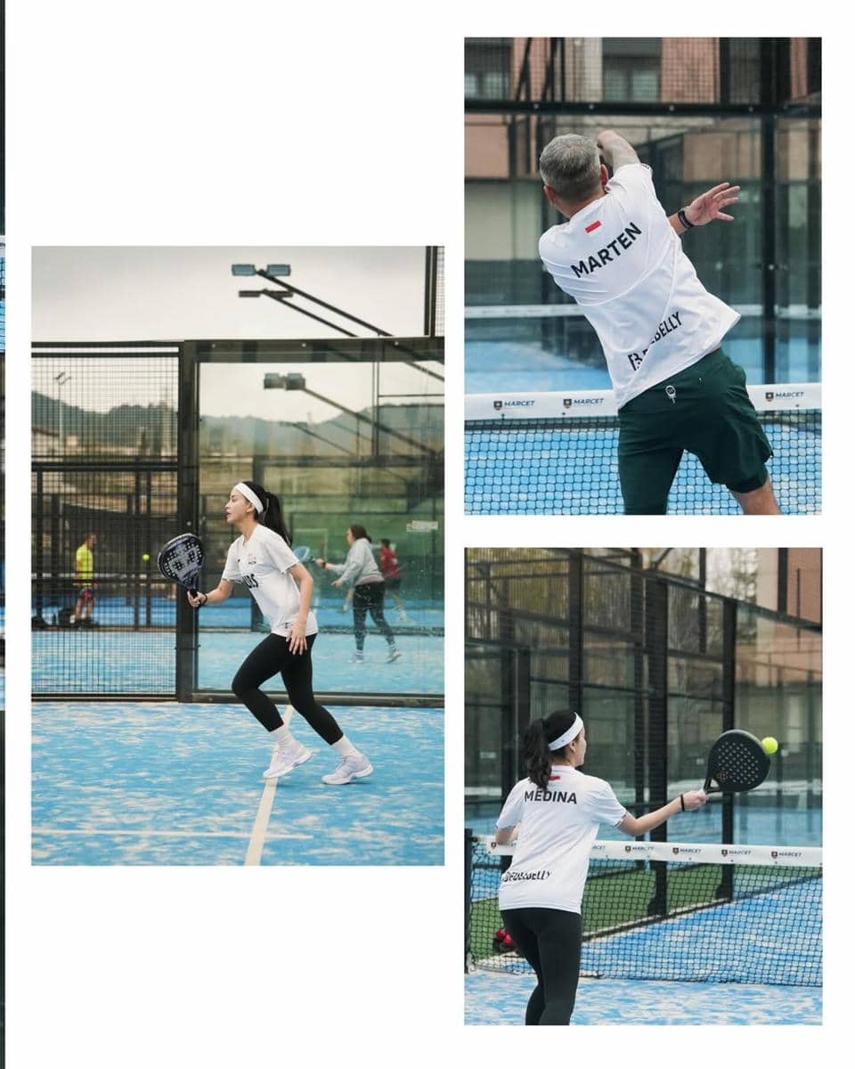 Gading Marten dan Medina main padel di Barcelona