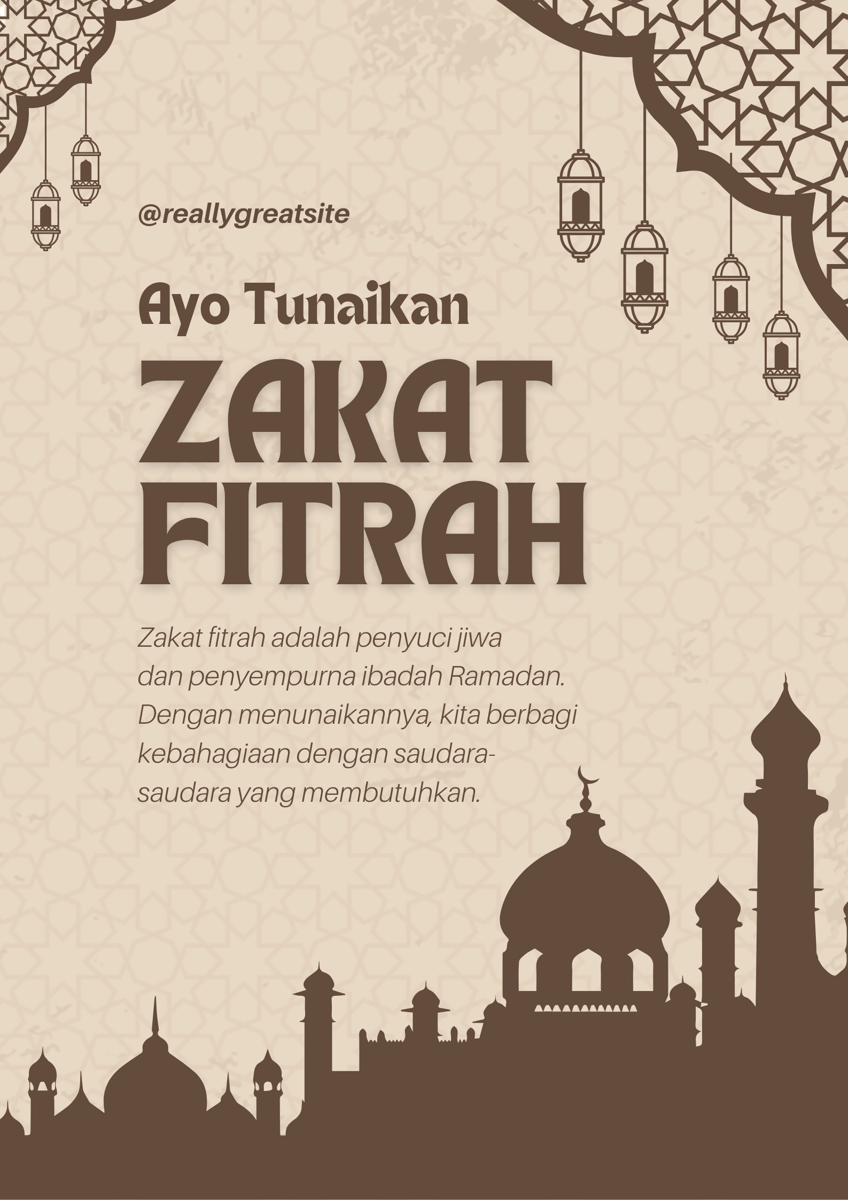 Poster zakat fitrah 2026 yang penuh makna