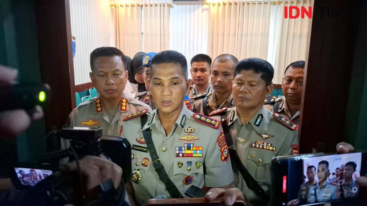 Kepala Bidang Profesi dan Pengamanan (Kabid Propam) Polda Sulawesi Selatan, Zulham Effendy usai memimpin sidang etik di Polda Sulsel, Senin (2/3/2026). IDN Times/Darsil Yahya