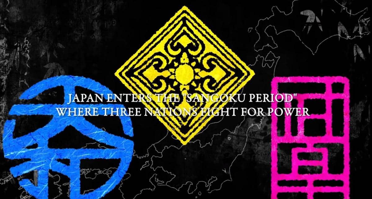 Still cut Nippon Sangoku: The Three Nations of the Crimson Sun