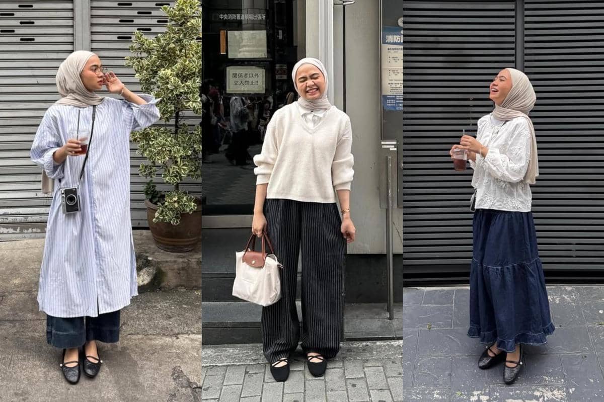 9 Mix and Match Flat Shoes Hitam ala Maryam Nurul, OOTD Makin All Out!