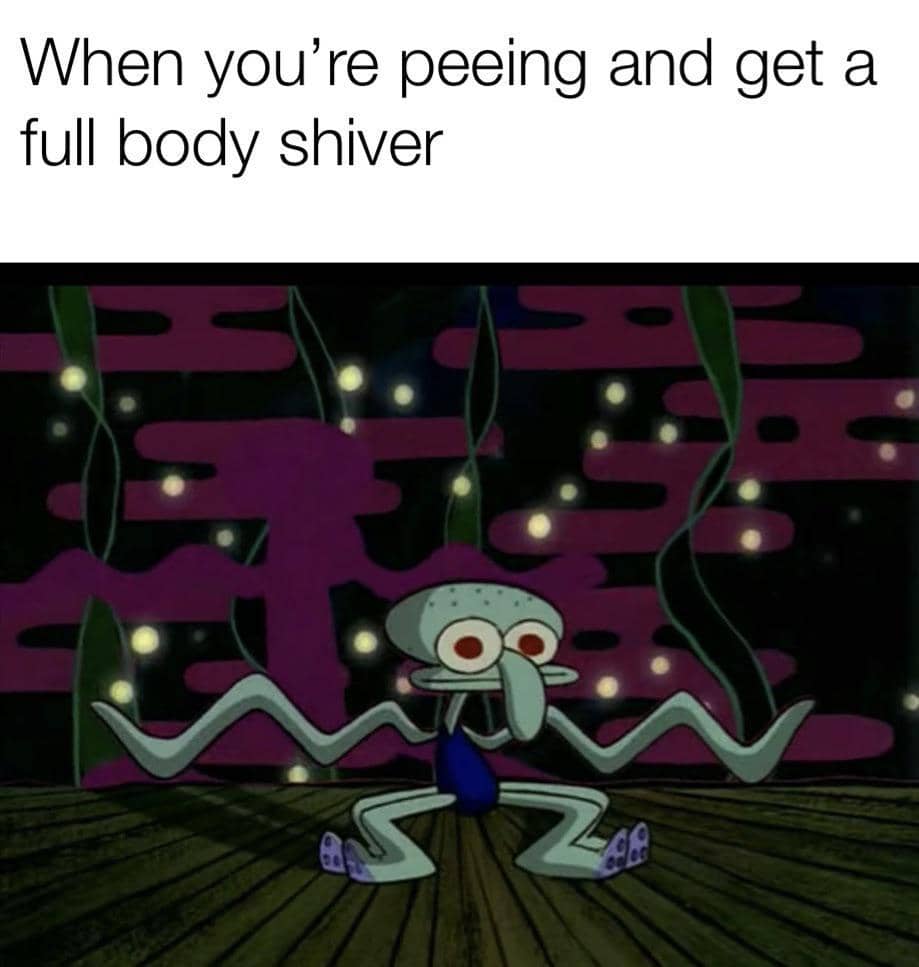 meme SpongeBob tentang buang air kecil