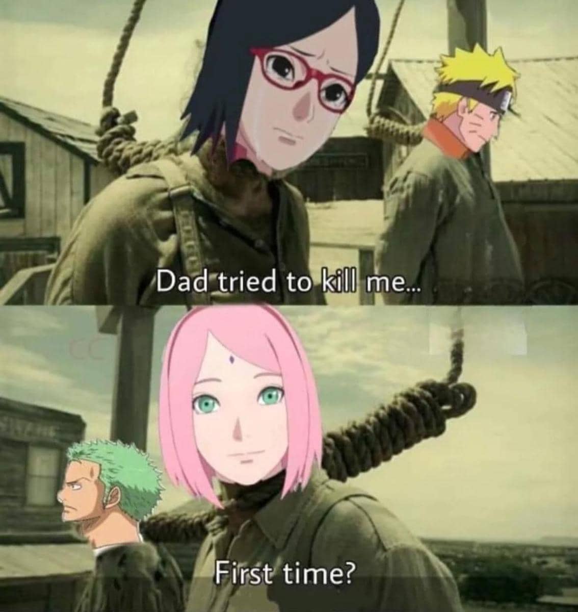 meme Zoro nyasar ke anime syonen