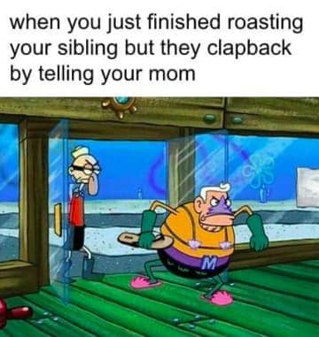 meme SpongeBob tentang saudara tertua