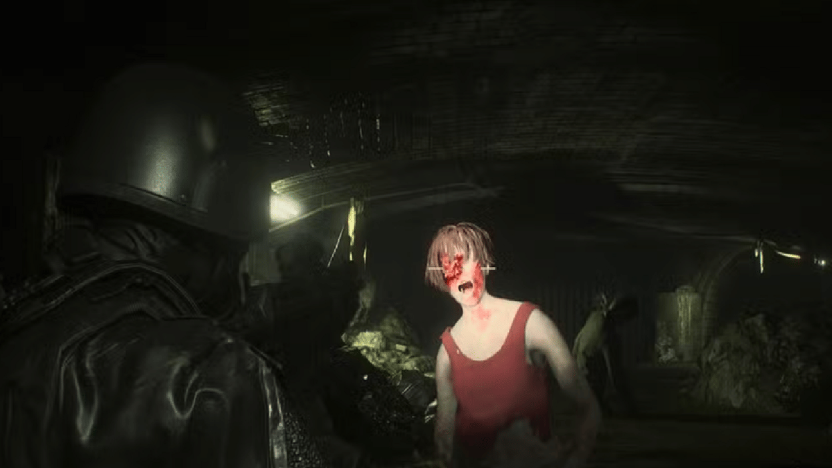 HUNK dalam remake Resident Evil 2.