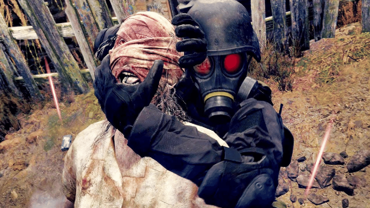 HUNK dalam remake Resident Evil 4.