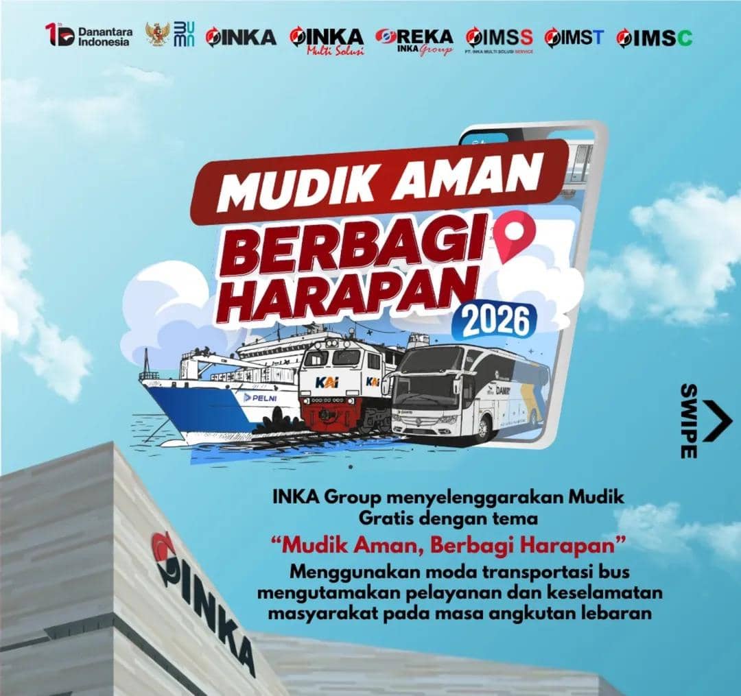 Mudik Gratis PT INKA 2026 Resmi Dibuka, Ini Rute dan Cara Daftarnya