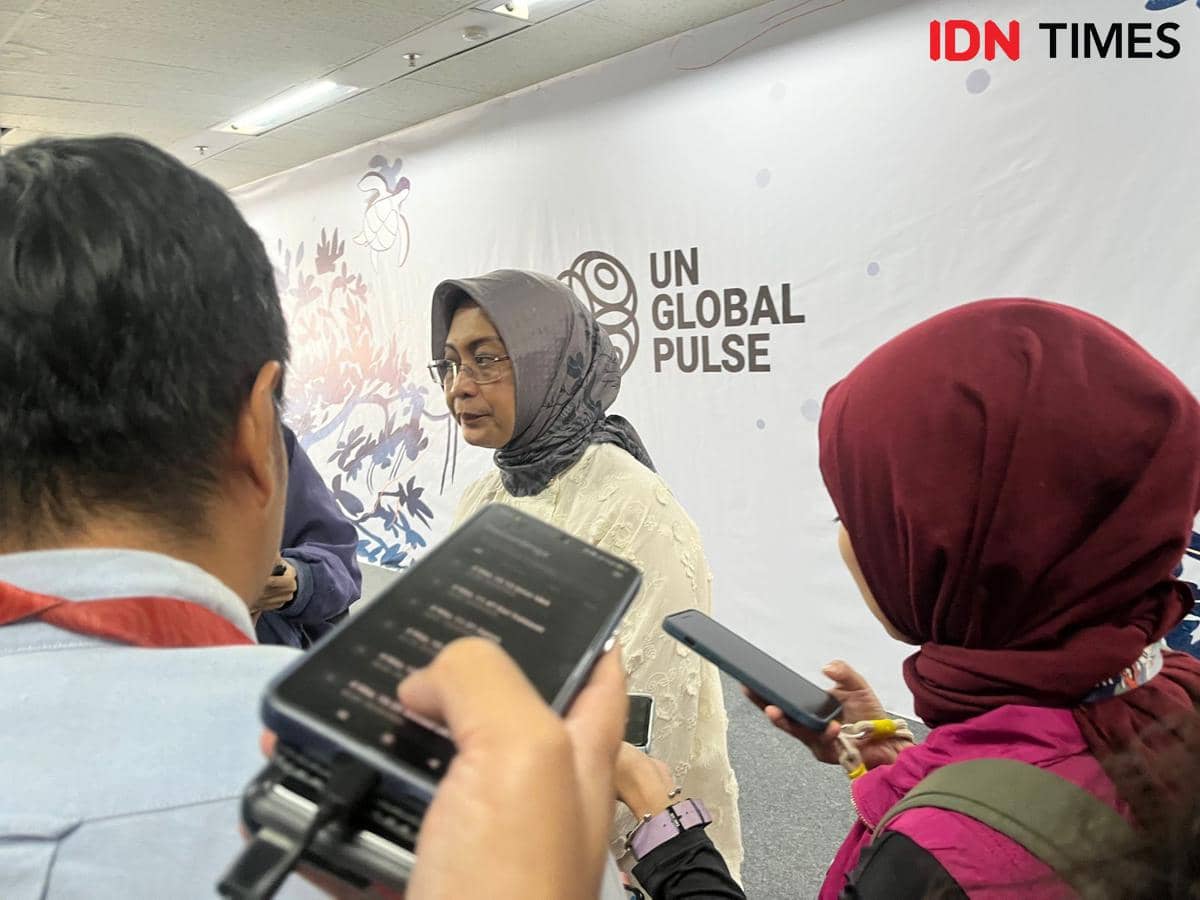 Deputi Kesetaraan Gender Amurwani Dwi Lestariningsih dalam acara Hari Perempuan Nasional di Jakarta Pusat, Rabu (4/3/2026).