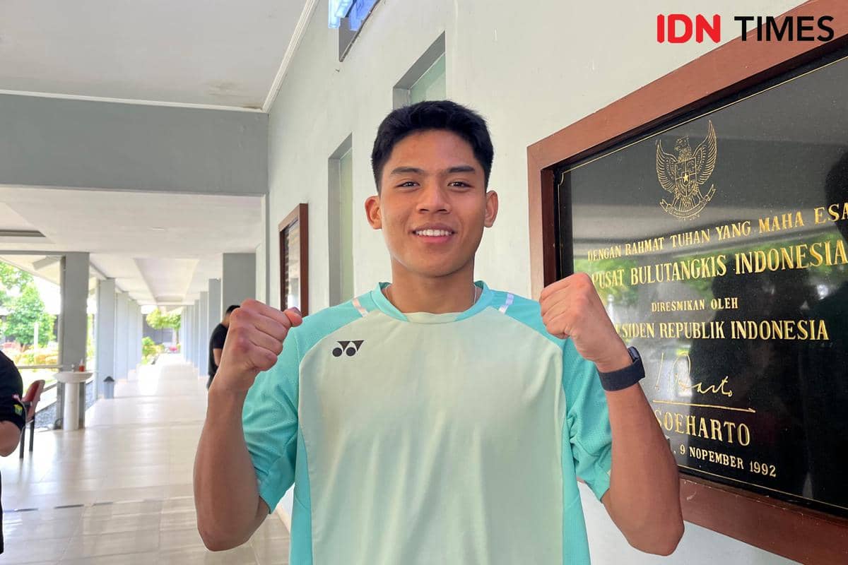 Tunggal putra muda Indonesia, M. Zaki Ubaidillah di Pelatnas PBSI Cipayung 