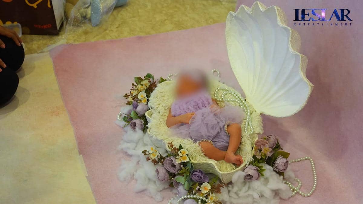 pemotretan newborn anak ketiga Lesti Kejora