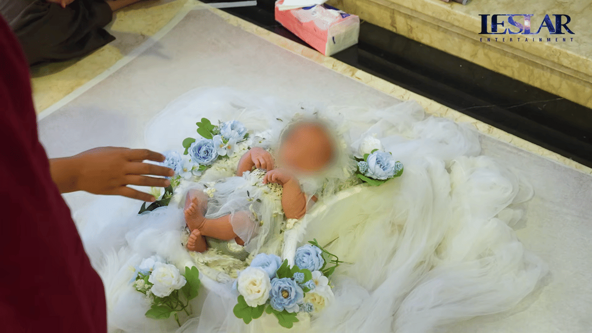 pemotretan newborn anak ketiga Lesti Kejora