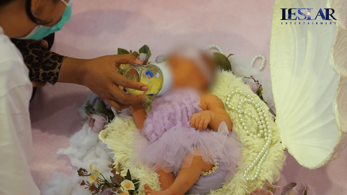 pemotretan newborn anak ketiga Lesti Kejora