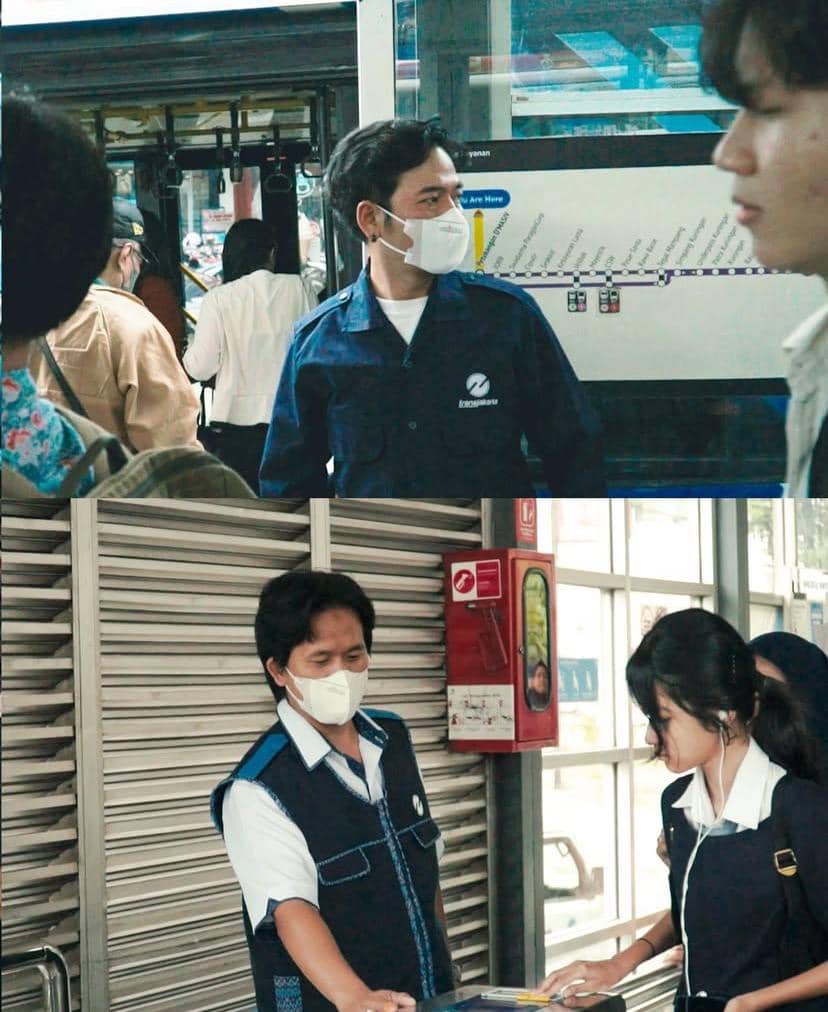 potret D’MASIV jadi petugas Transjakarta 