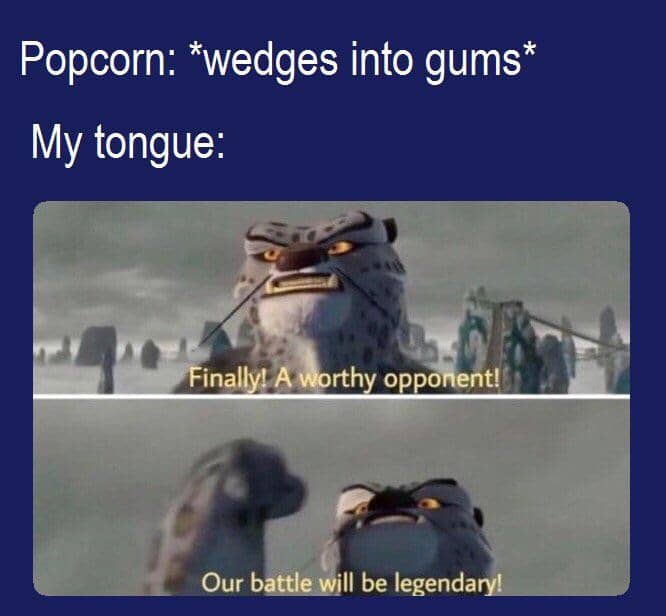 meme kartun tentang popcorn