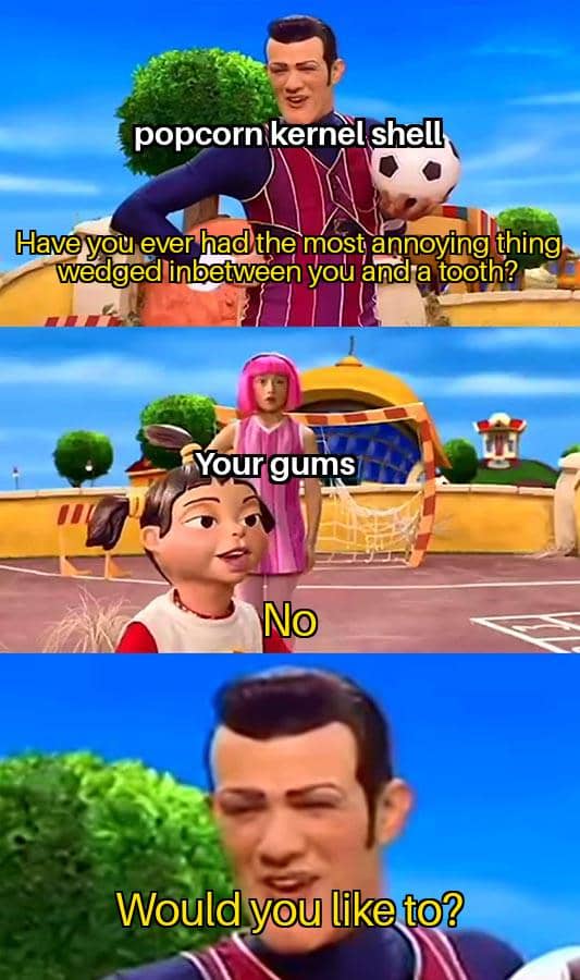 meme kartun tentang popcorn