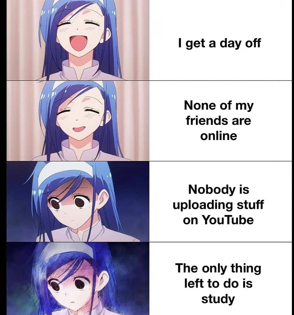 meme anime tentang hari buruk