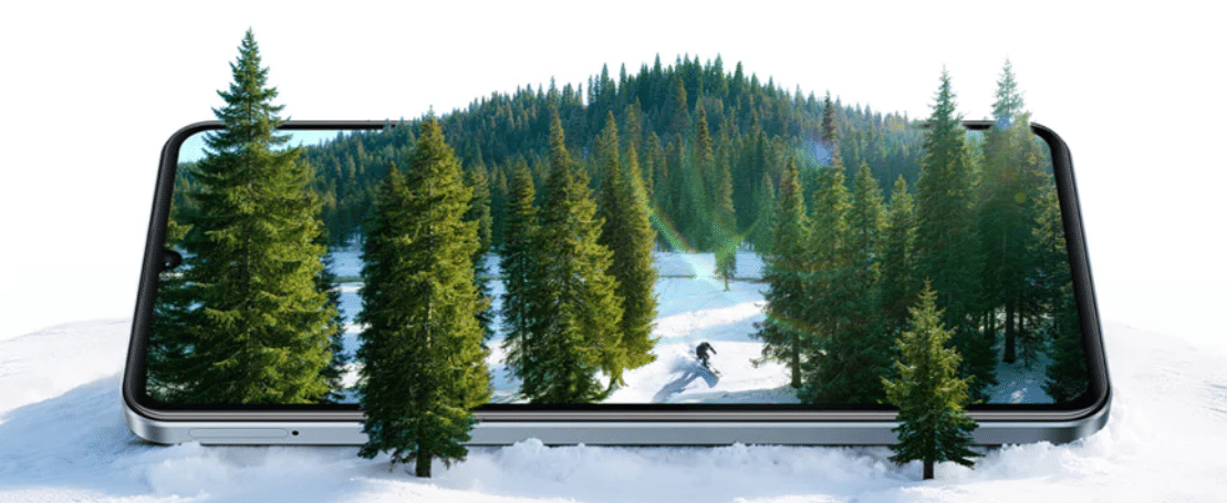 tampilan sisi depan realme Note 80 