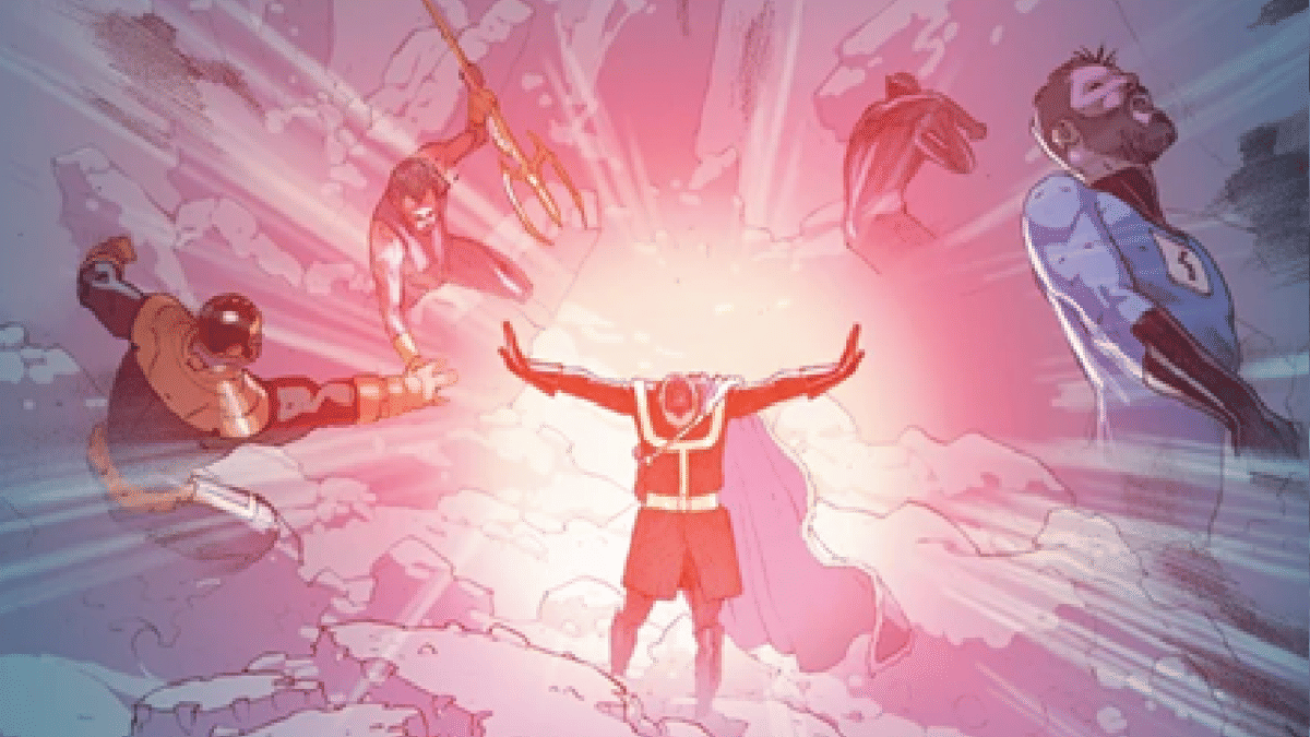 Doctor Strange meteleportasi para pejuang yang akan melawan Doctor Doom