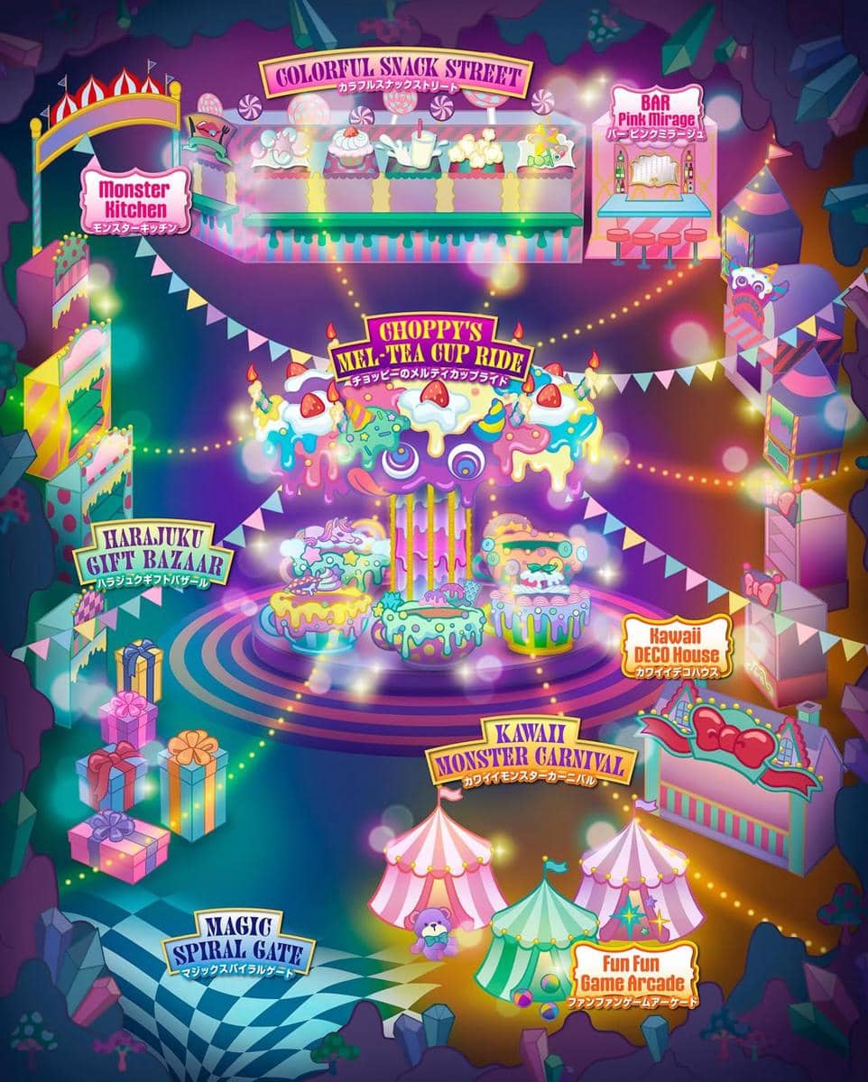 denah area Kawaii Monster Land 