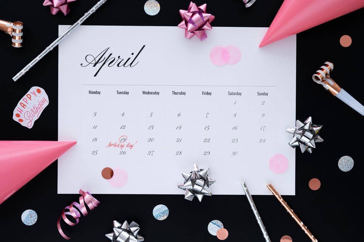 Ilustrasi kalender April