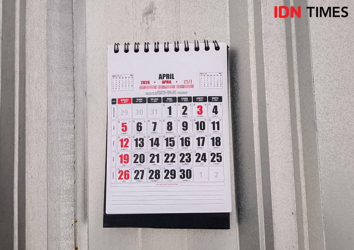 Ilustrasi kalender April 2026.