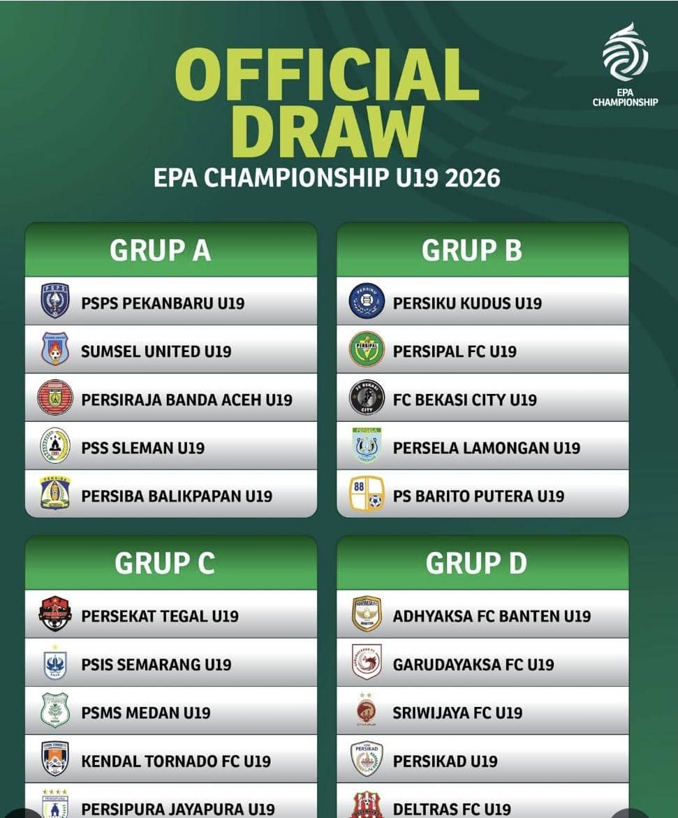Hasil drawing EPA Championship 2026 (instagram/ileague)