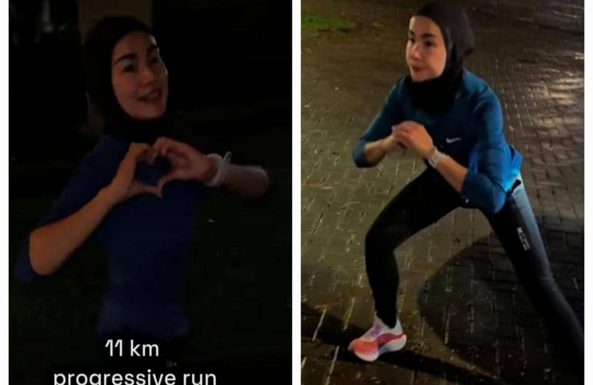9 Potret Soraya Larasati Rutin Lari saat Ramadan, Pilih sebelum Sahur