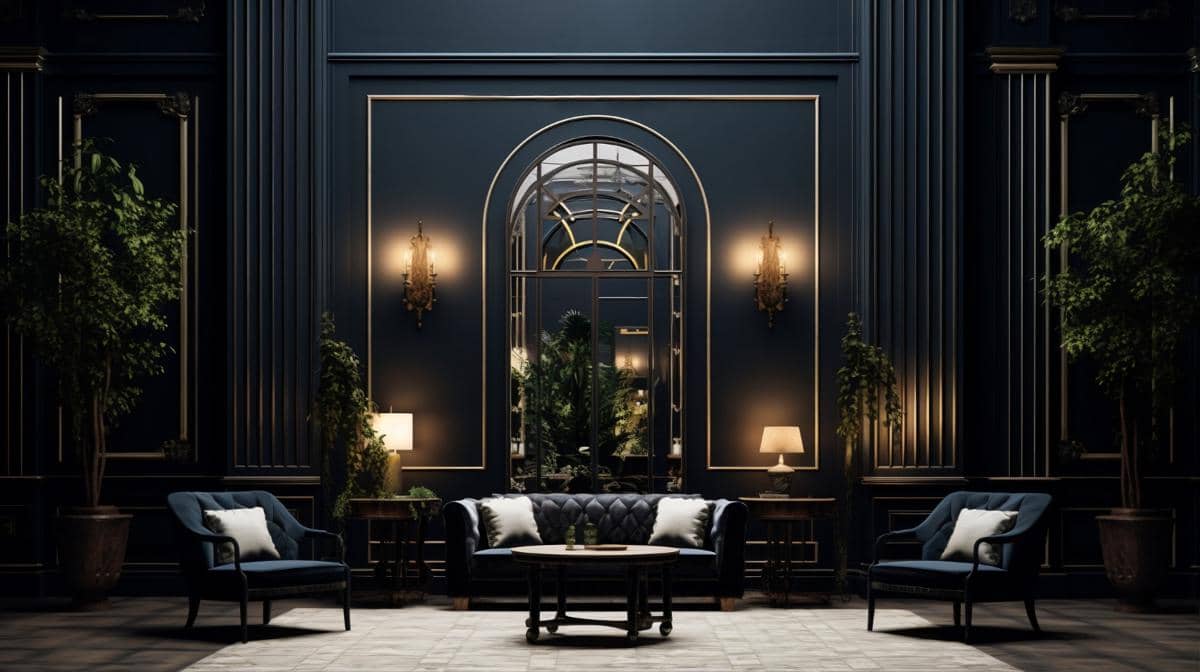 Perpaduan warna gelap dan emas