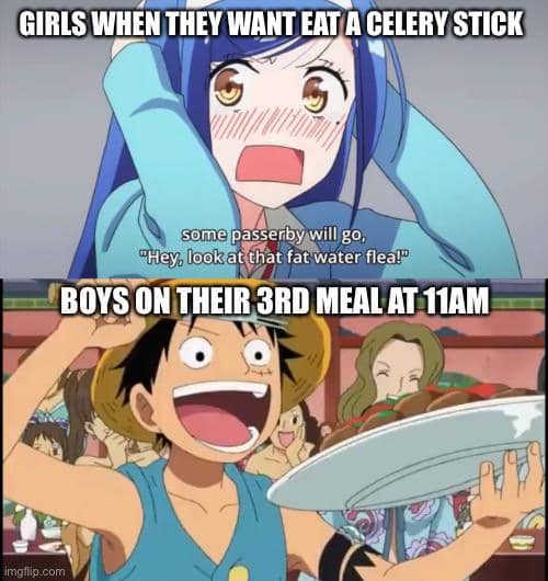 meme anime tentang sarapan