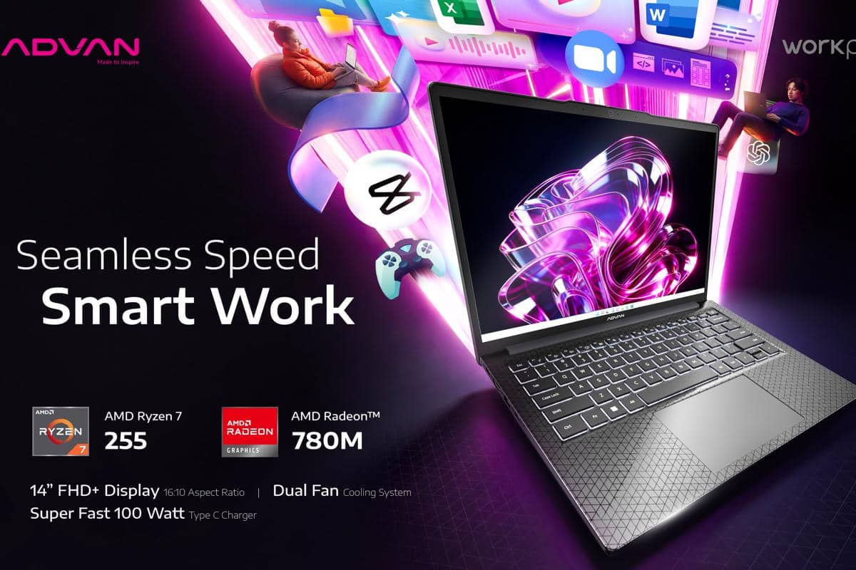 Bocoran Spek Advan Workplus AI, Pakai Prosesor AMD Ryzen 7 255